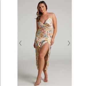 SHOWPO KINSLEY TWIST FRONT MIDI DRESS